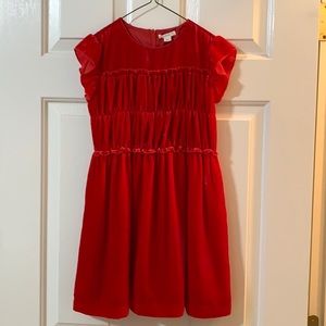 Crewcuts Girls red velvet dress
